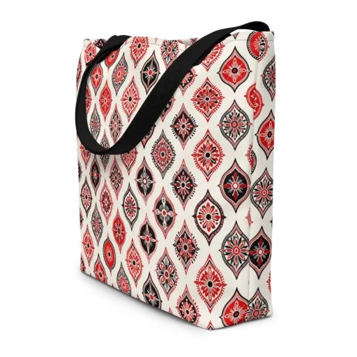 Ruby Caravan on a Large Tote Bag W/ Pocket