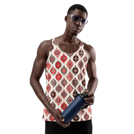 Ruby Caravan on a Men's Tank Top