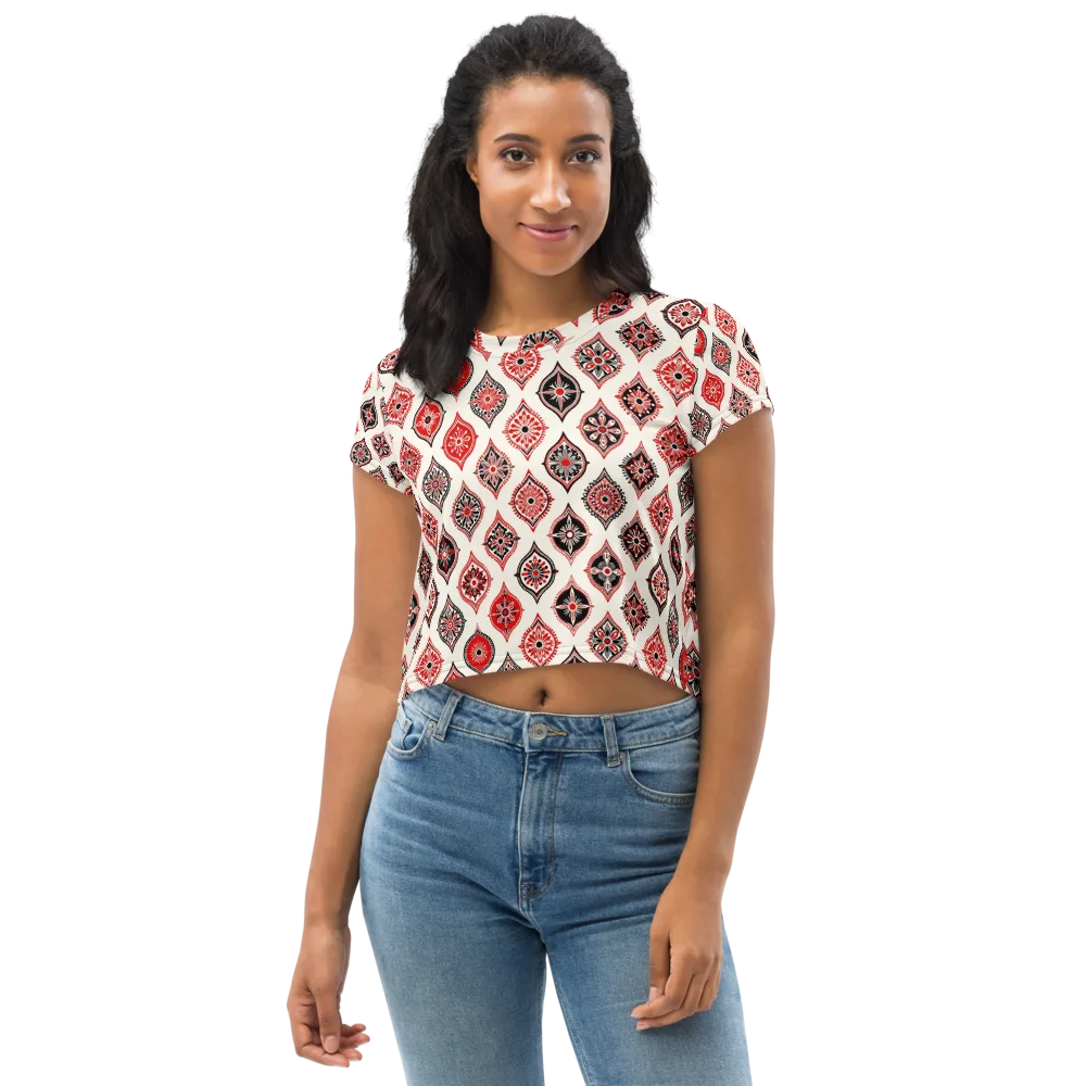Ruby Caravan on Crop Tee — Front