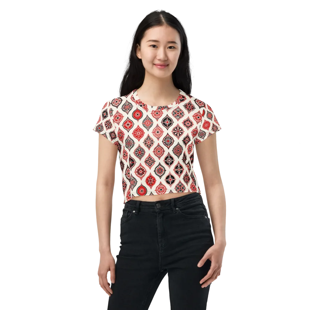 Ruby Caravan on Crop Tee — Front