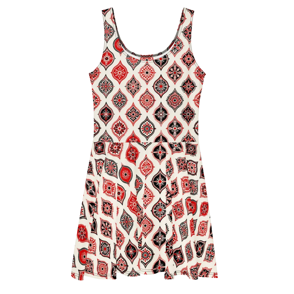 Ruby Caravan on Skater Dress — Front