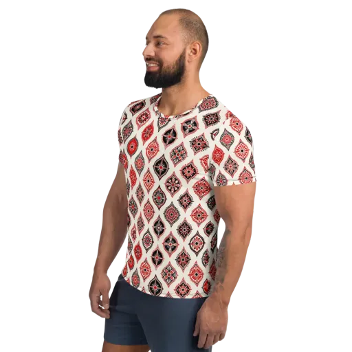 Ruby Caravan on a Men's Athletic T-Shirt