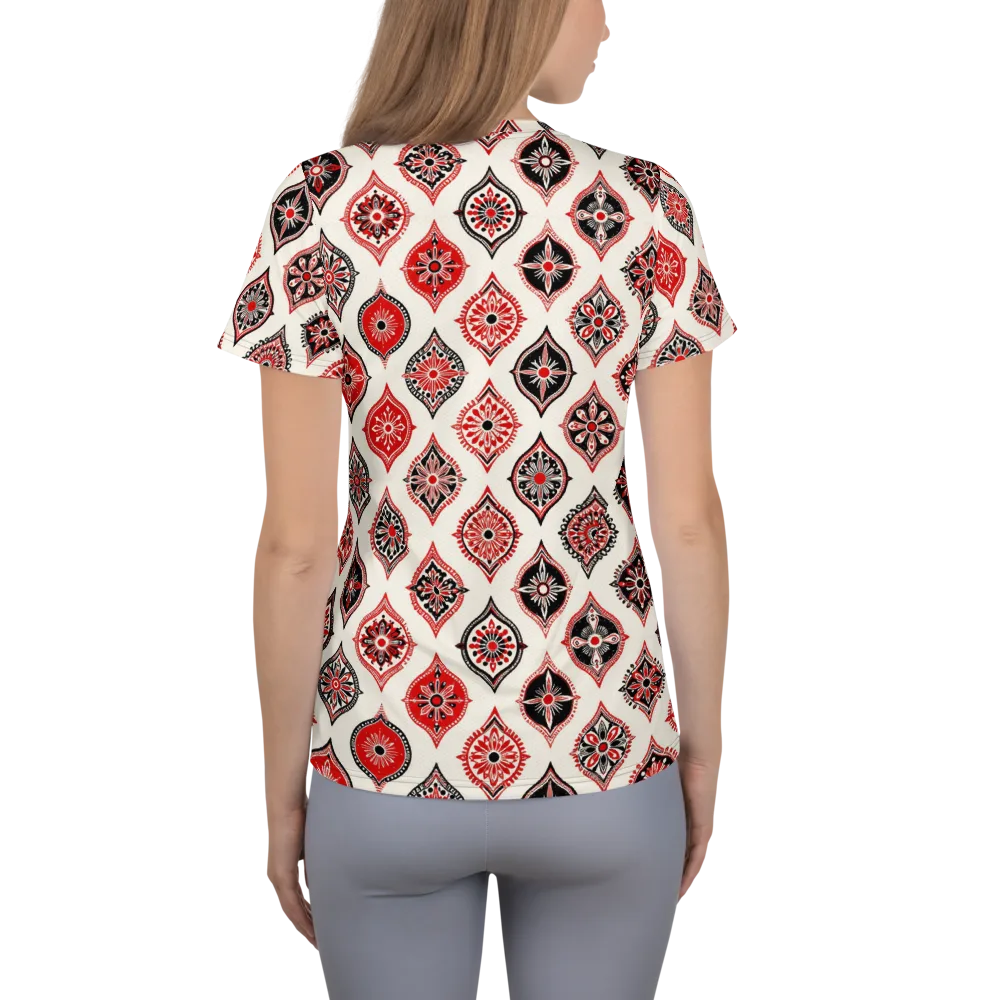 Ruby Caravan on Women's Athletic T-Shirt — Back