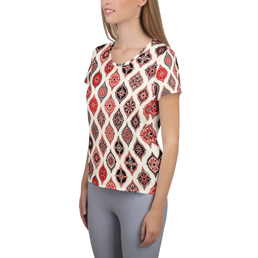 Ruby Caravan on Women's Athletic T-Shirt — Left