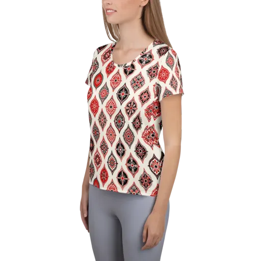 Ruby Caravan on a Women's Athletic T-Shirt