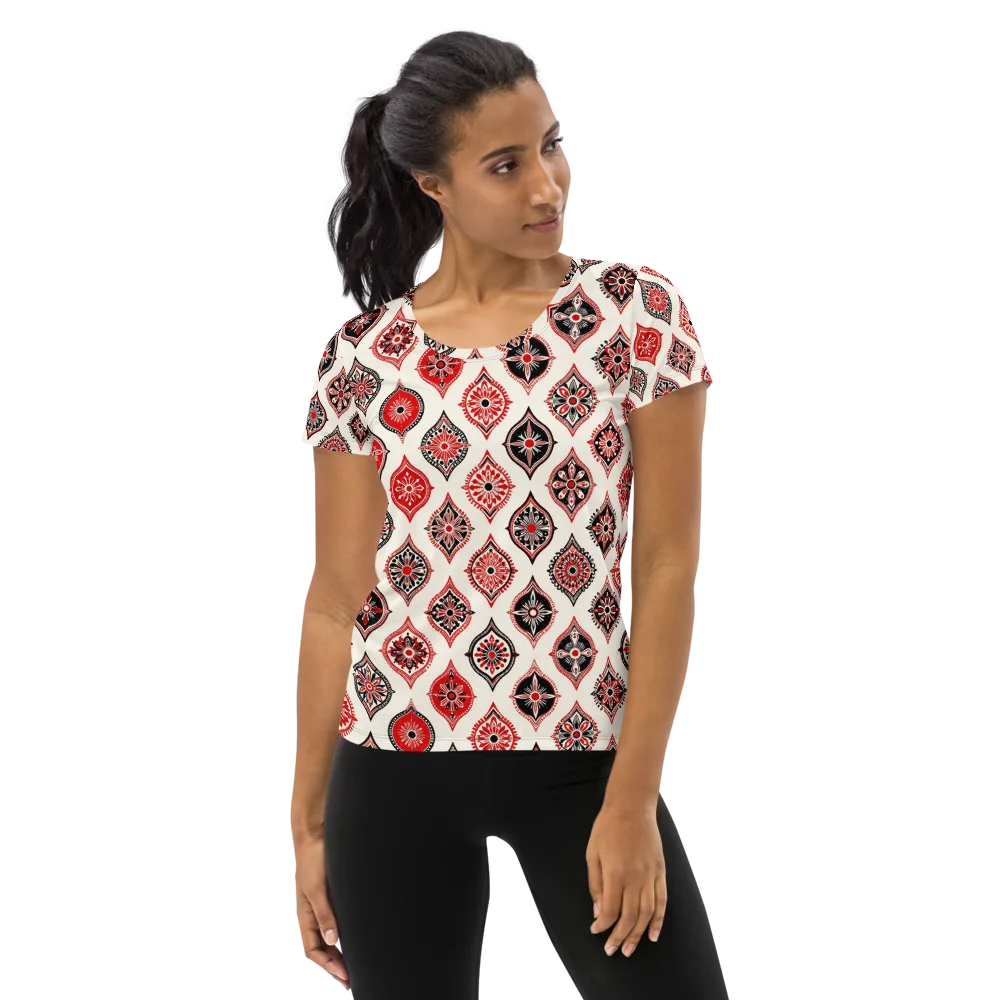 Ruby Caravan on Women's Athletic T-Shirt — Front