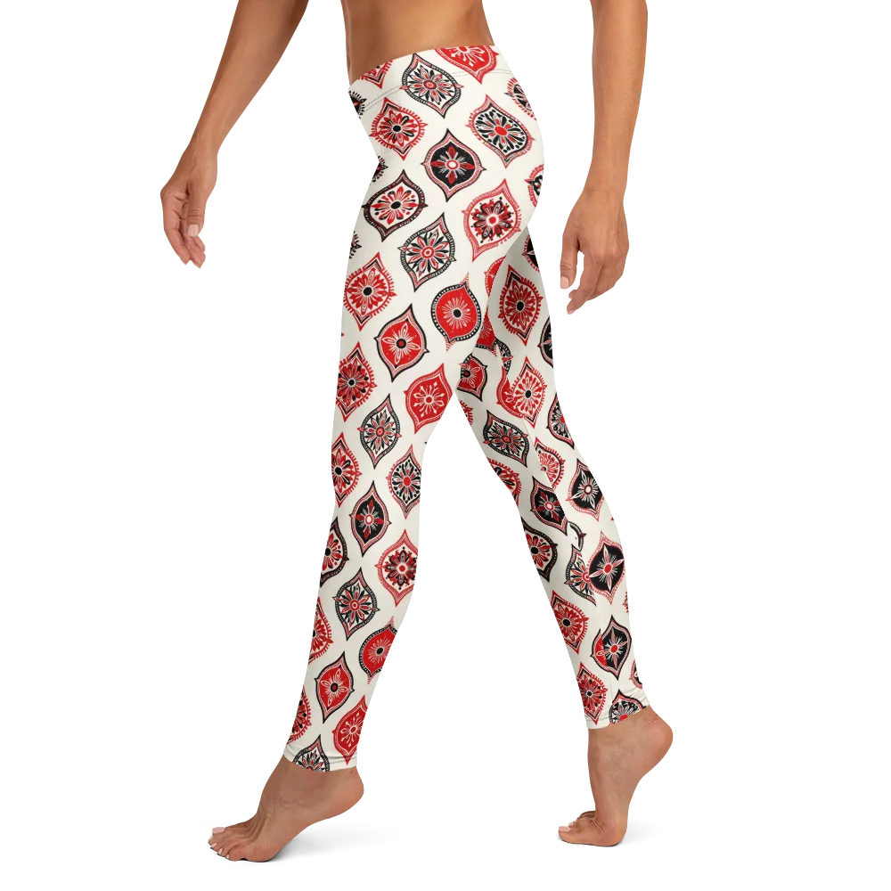 Ruby Caravan on Leggings — Left