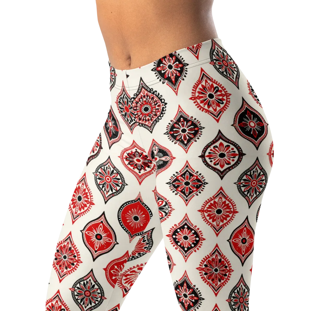Ruby Caravan on Leggings — Left Front