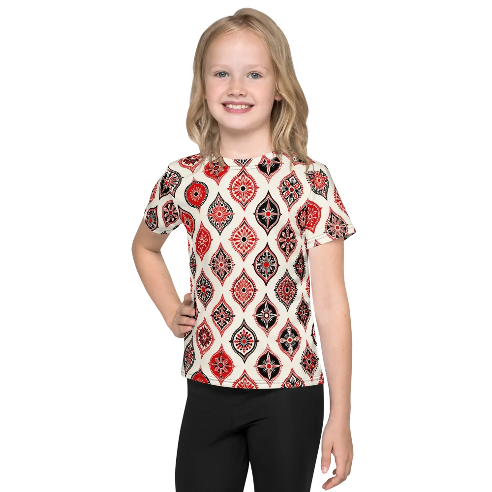 Ruby Caravan on Kids Crew Neck T-Shirt — Front