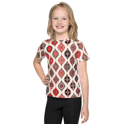 Ruby Caravan on a Kids Crew Neck T-Shirt