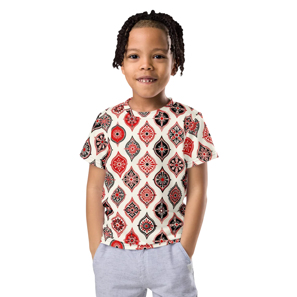 Ruby Caravan on Kids Crew Neck T-Shirt — Front