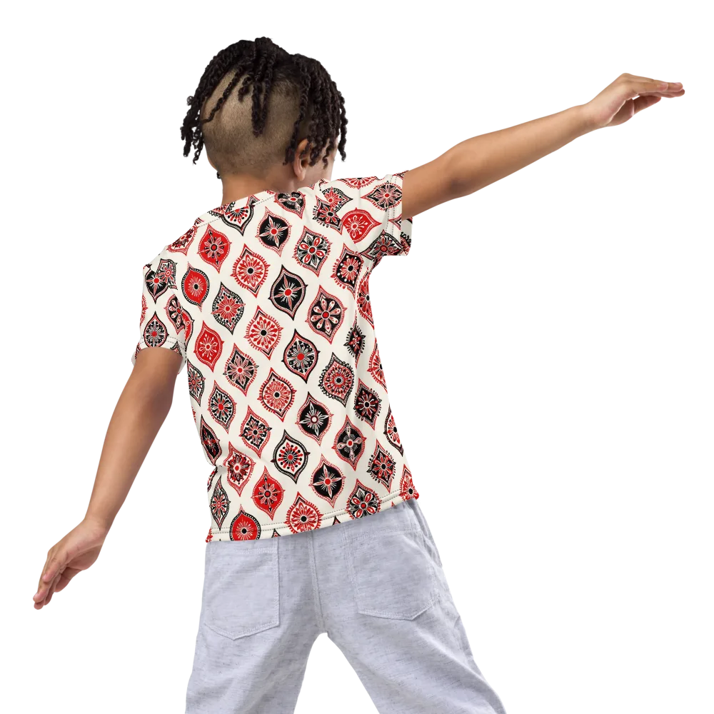 Ruby Caravan on Kids Crew Neck T-Shirt — Back