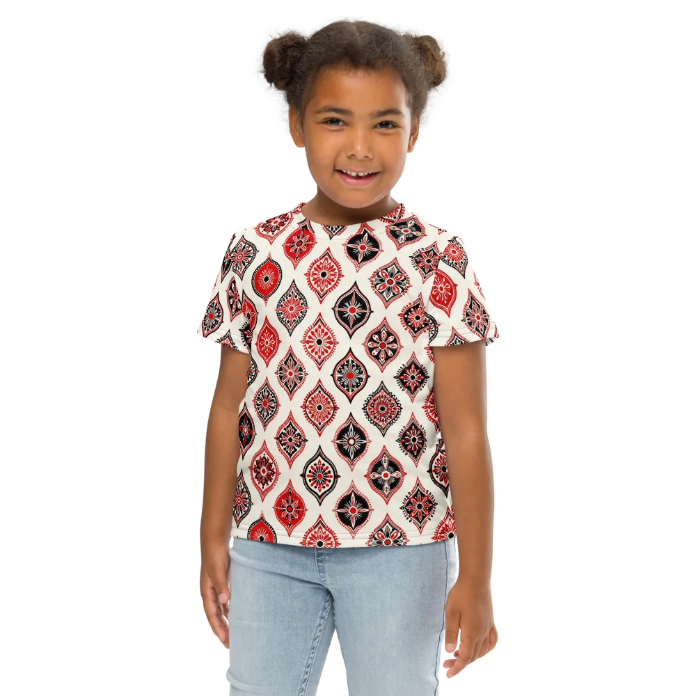 Ruby Caravan on Kids Crew Neck T-Shirt — Front