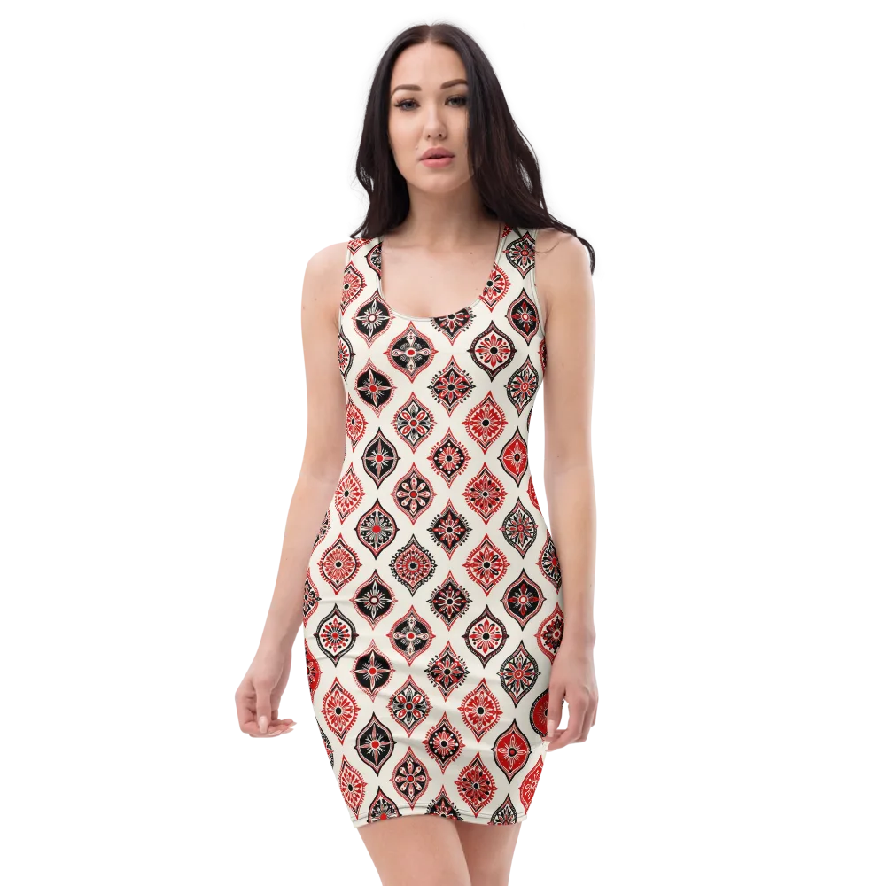 Ruby Caravan on Bodycon Dress — Front
