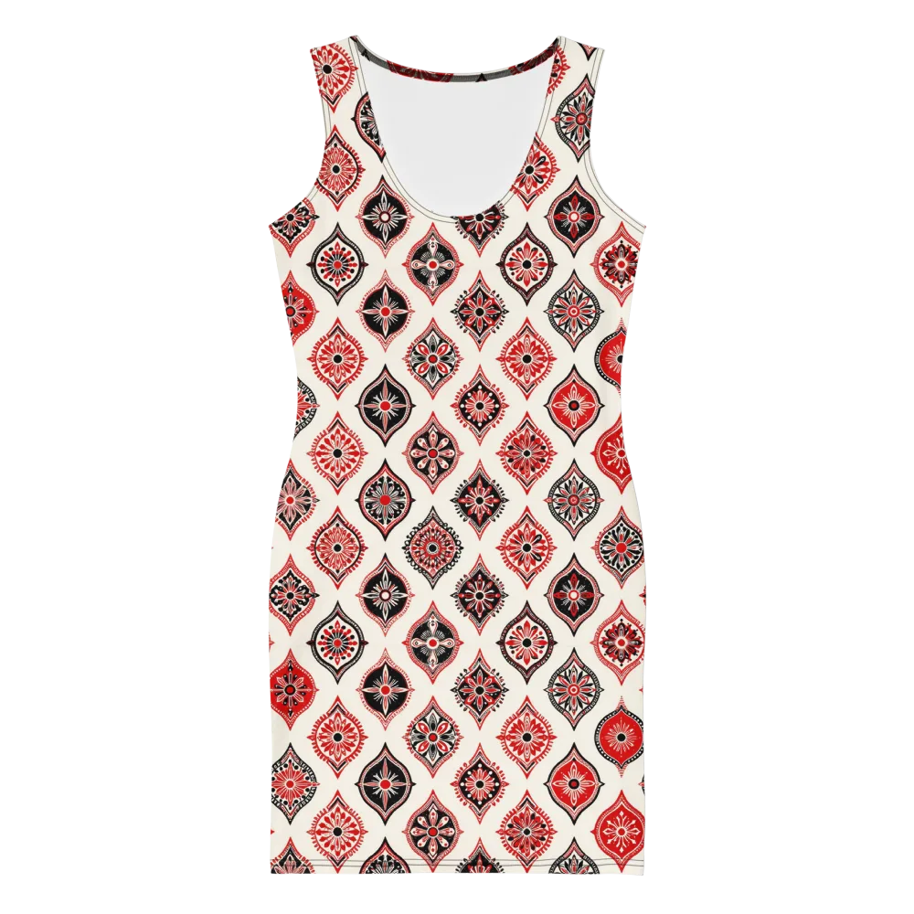 Ruby Caravan on Bodycon Dress — Front