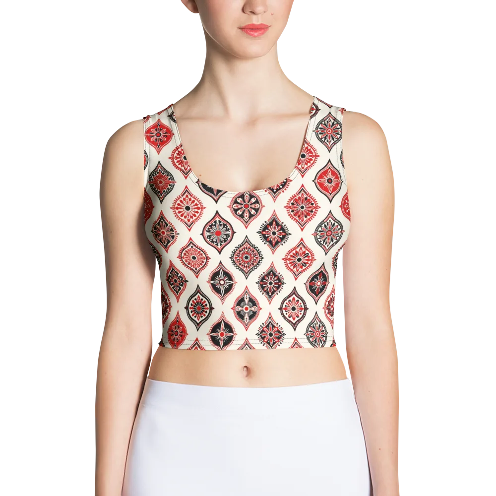 Ruby Caravan on Crop Top — Front