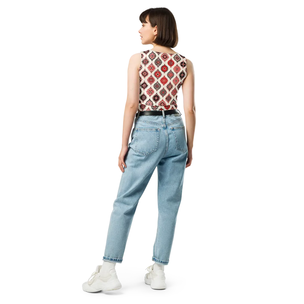 Ruby Caravan on Crop Top — Back