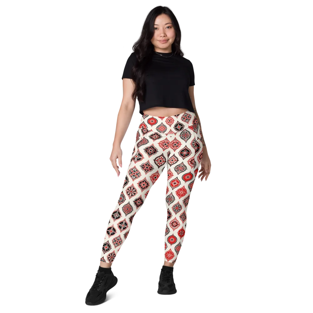 Ruby Caravan on Leggings with Pockets — Front