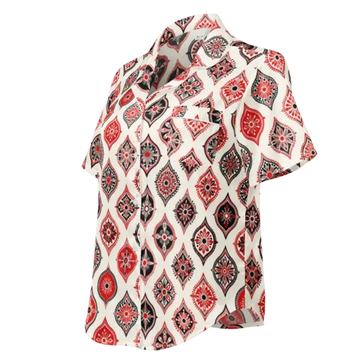 Ruby Caravan on a Women's Short Sleeve Pajama Top
