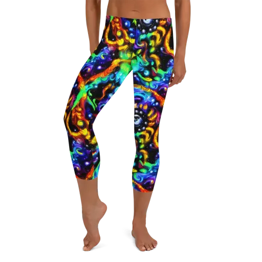 Infinite Colorstorm on a Capri Leggings
