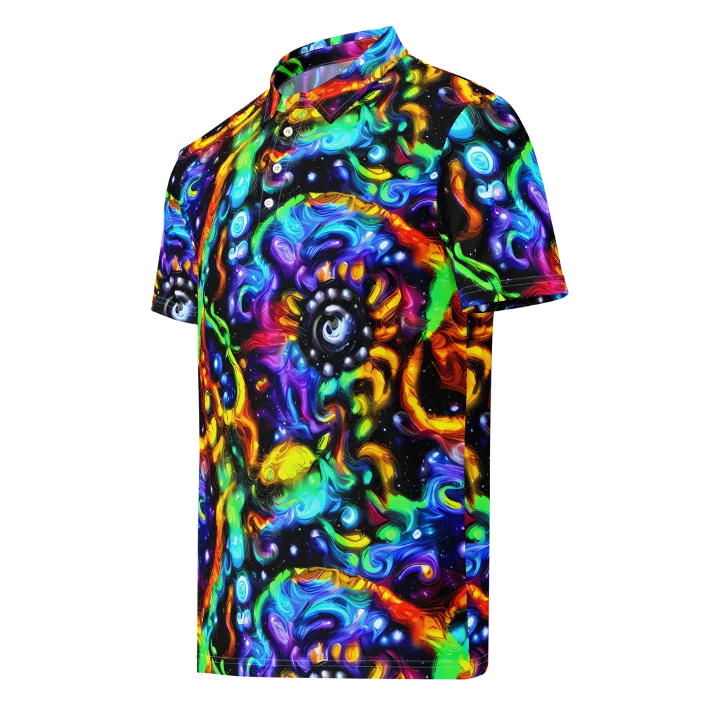 Infinite Colorstorm on Men's Slim Fit Polo Shirt — Left Front