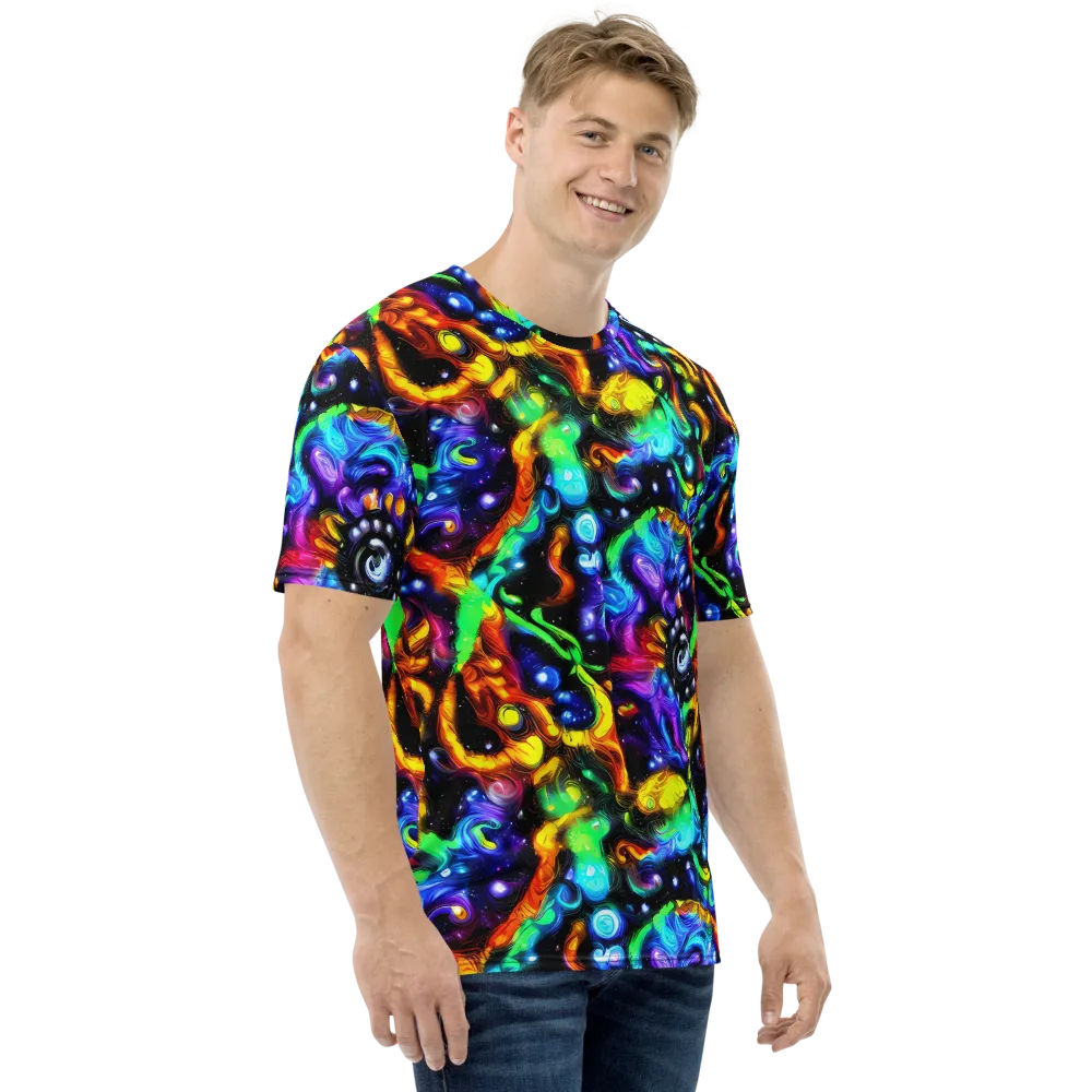 Infinite Colorstorm on Men's Crew Neck T-Shirt — Right