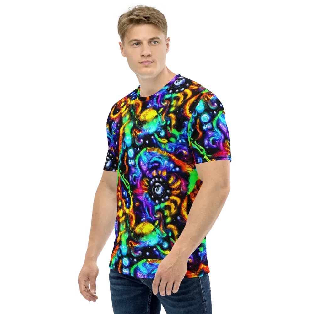 Infinite Colorstorm on Men's Crew Neck T-Shirt — Left
