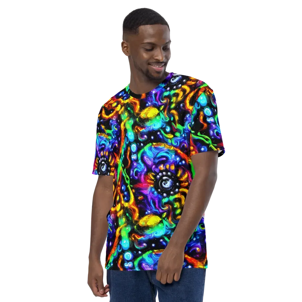 Infinite Colorstorm on Men's Crew Neck T-Shirt — Left