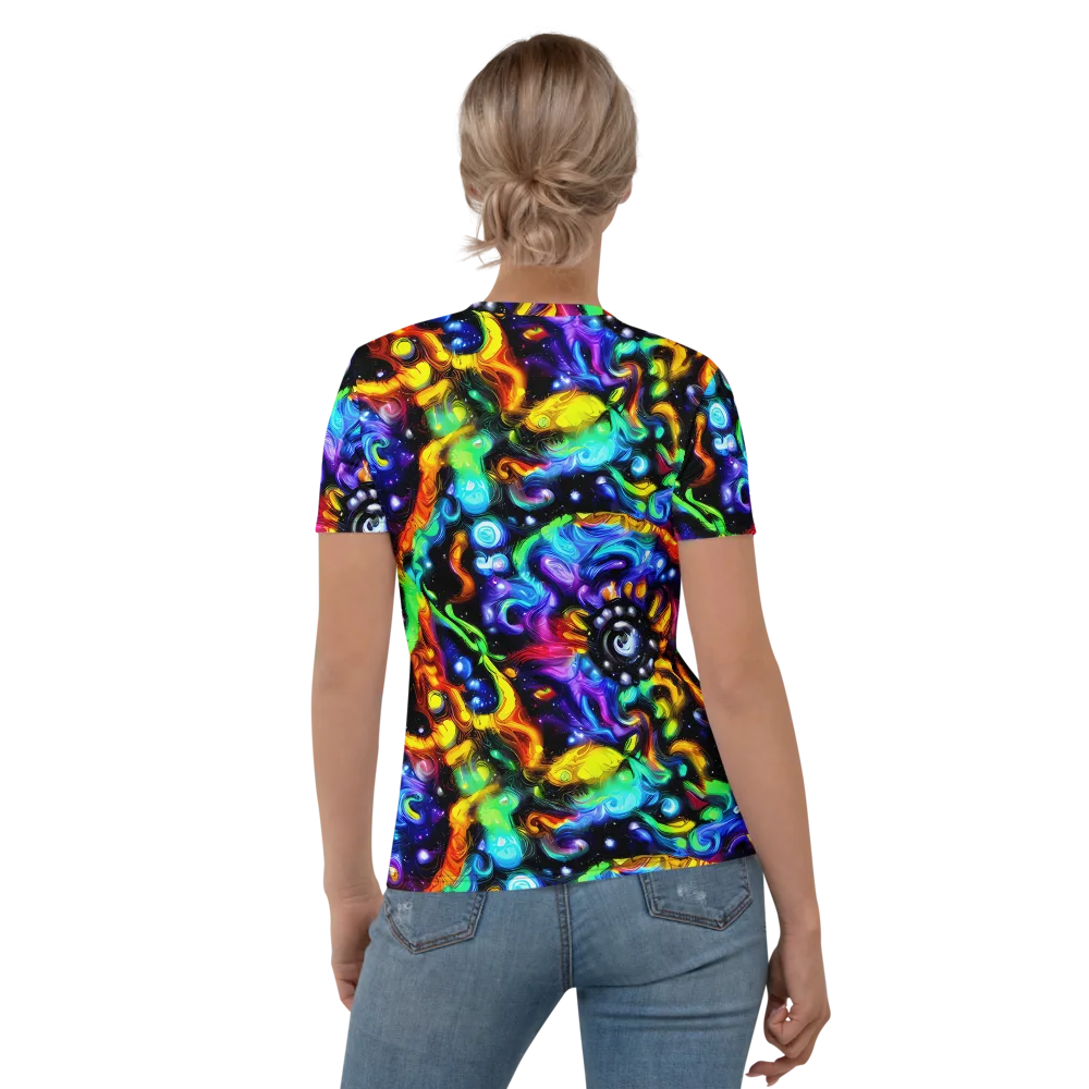 Infinite Colorstorm on Women's Crew Neck T-Shirt — Back
