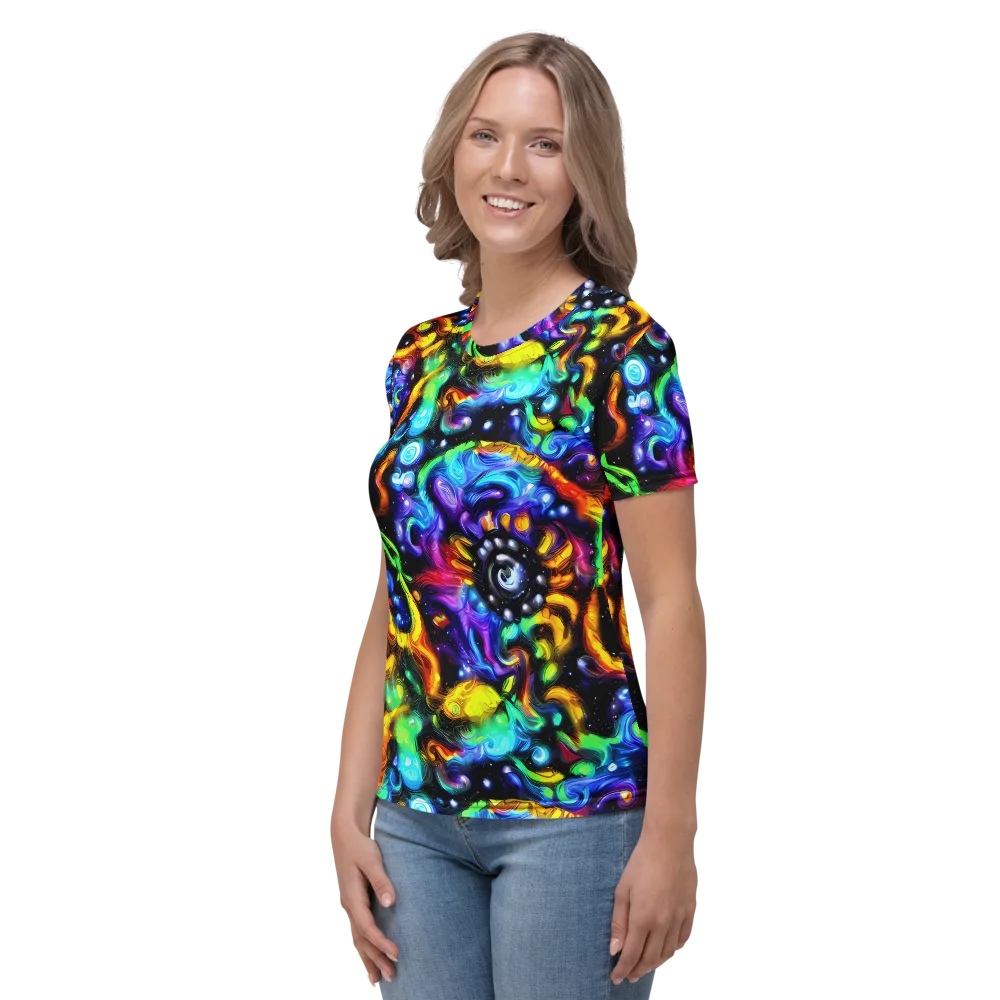 Infinite Colorstorm on Women's Crew Neck T-Shirt — Left
