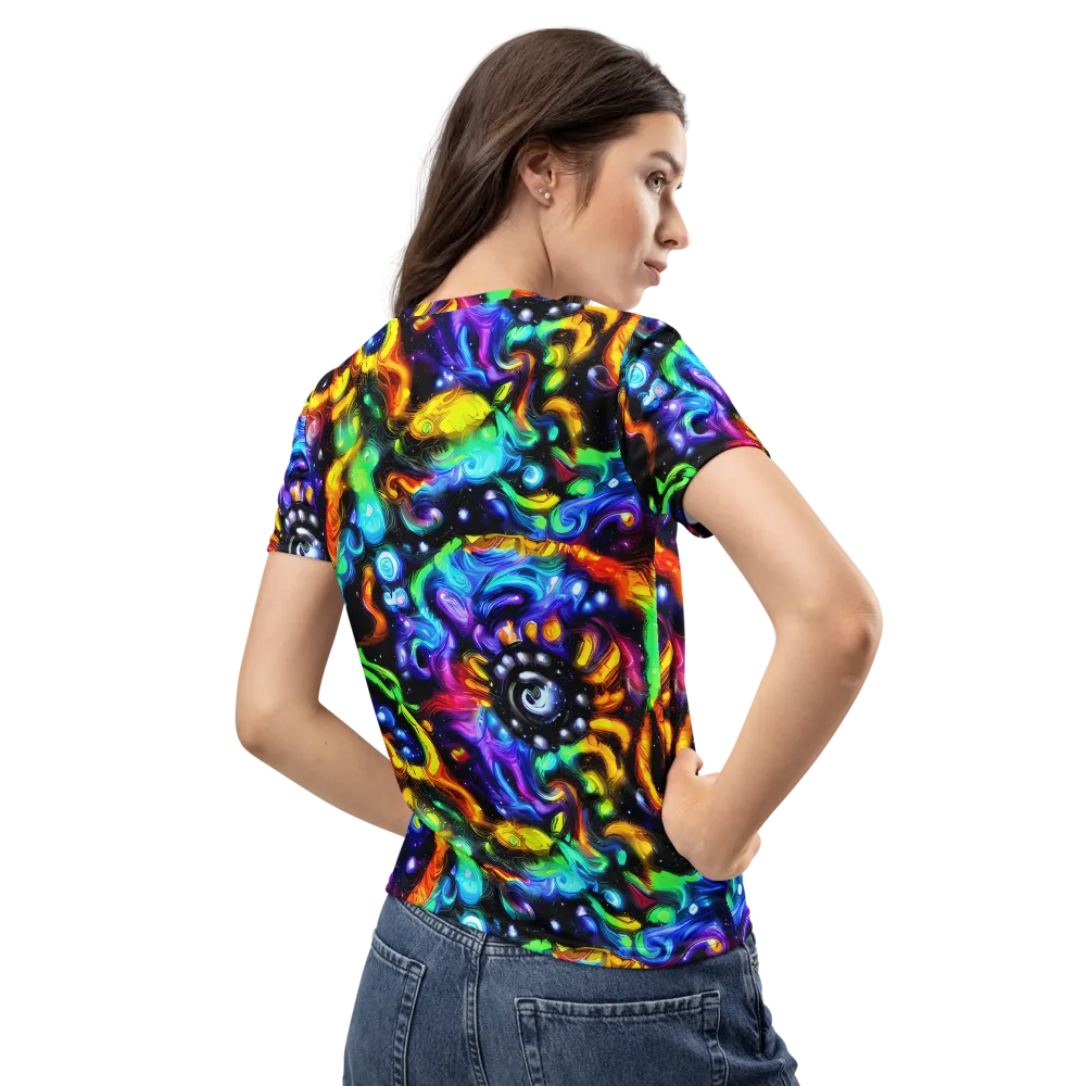 Infinite Colorstorm on Women's Crew Neck T-Shirt — Back