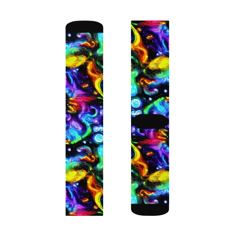 Infinite Colorstorm on Socks — Left Sock