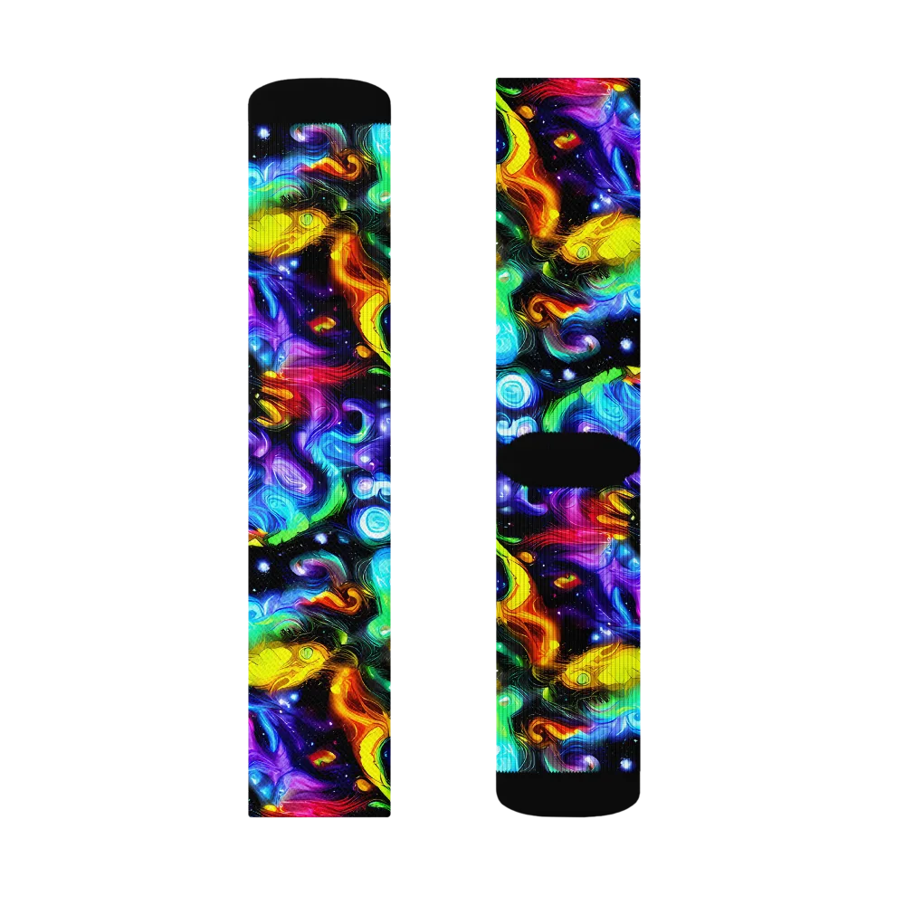 Infinite Colorstorm on Socks — Right Sock
