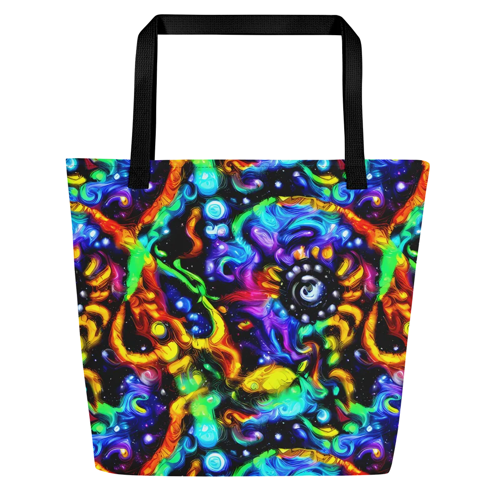 Infinite Colorstorm on Large Tote Bag W/ Pocket — Front
