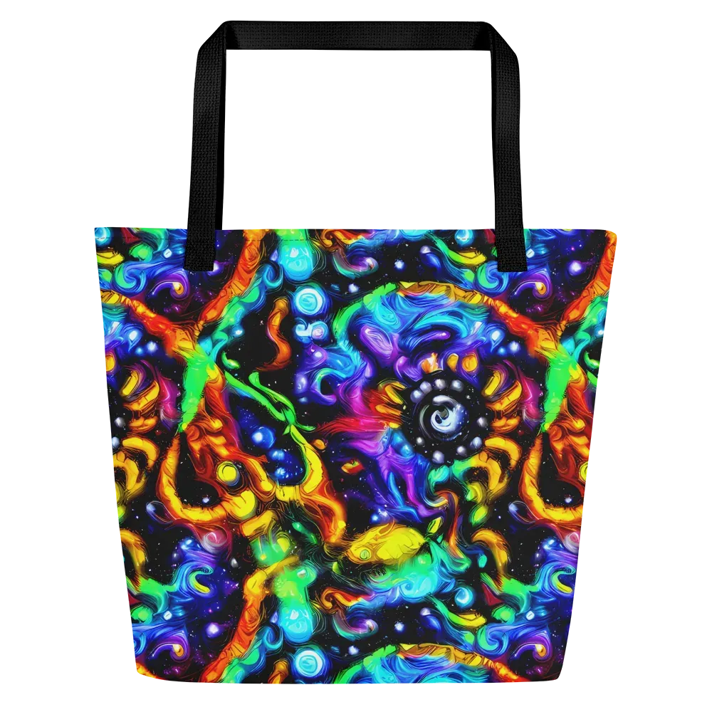 Infinite Colorstorm on Large Tote Bag W/ Pocket — Front