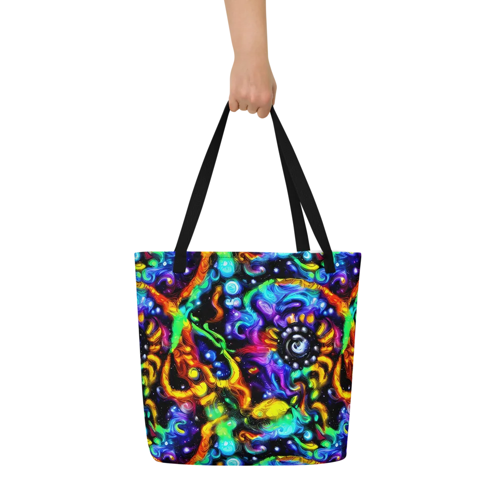 Infinite Colorstorm on Large Tote Bag W/ Pocket — Front