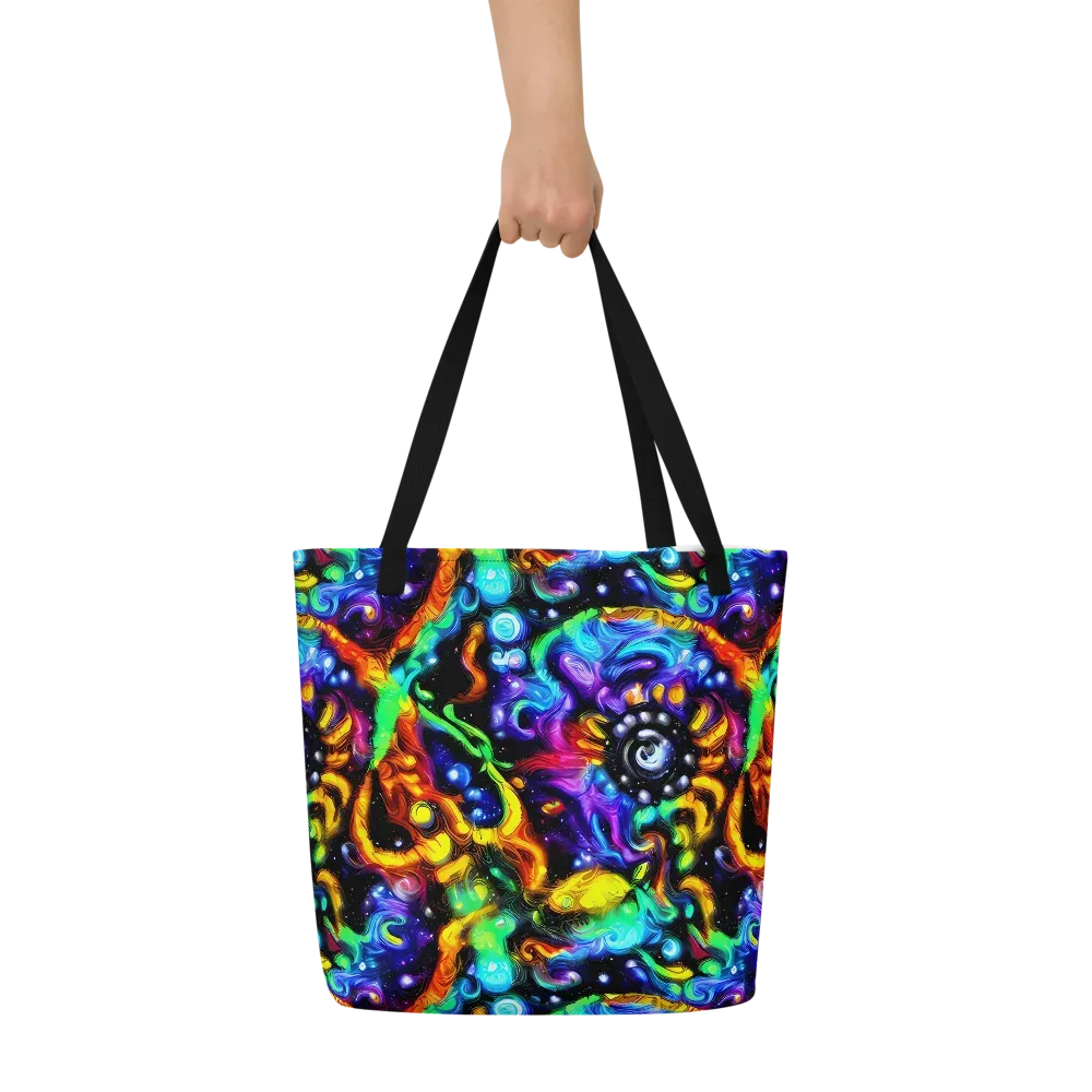 Infinite Colorstorm on Large Tote Bag W/ Pocket — Front