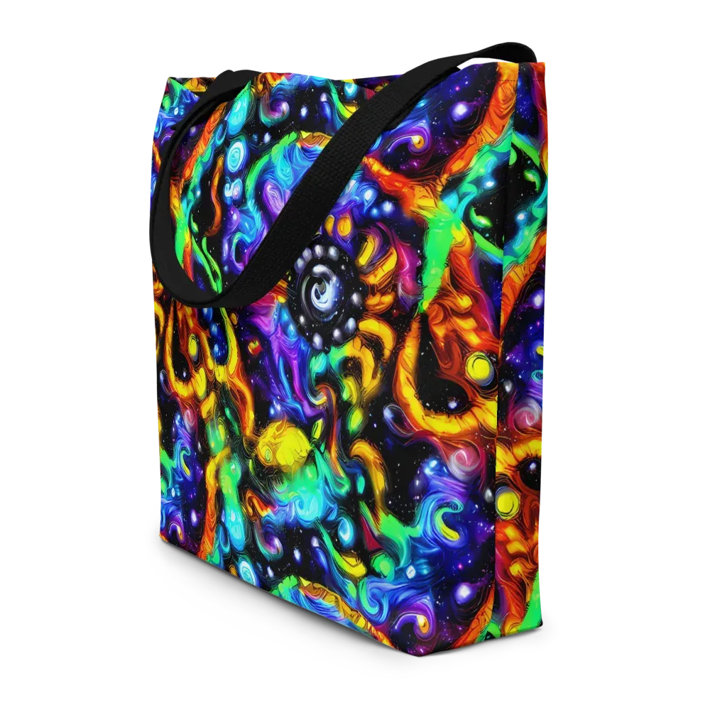 Infinite Colorstorm on Large Tote Bag W/ Pocket — Front