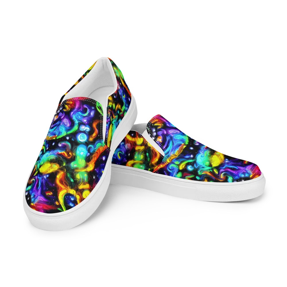 Infinite Colorstorm on Women's Slip-On Canvas Shoes — Left Front