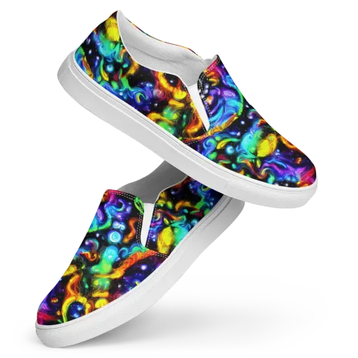 Infinite Colorstorm on a Women's Slip-On Canvas Shoes