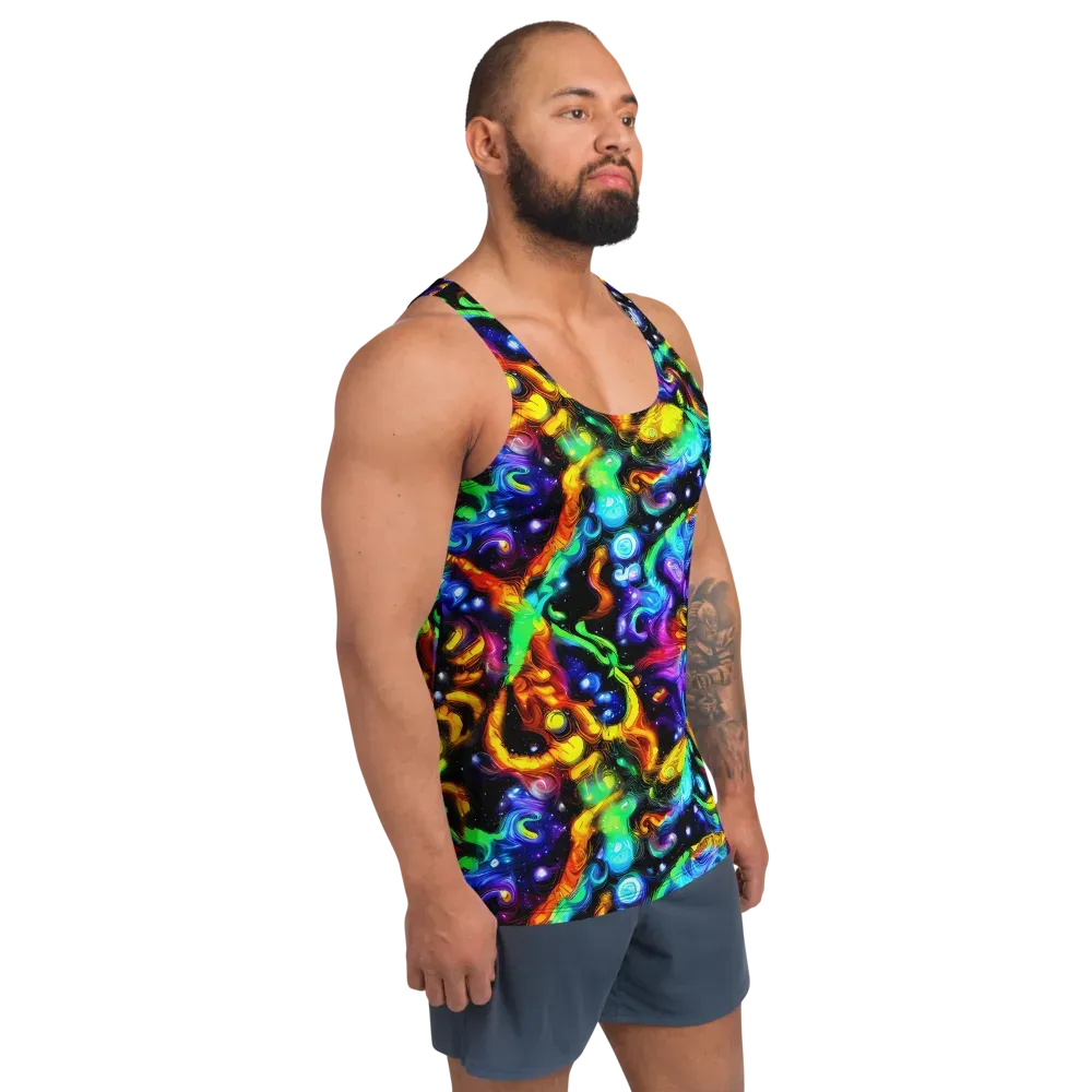 Infinite Colorstorm on Men's Tank Top — Right Front