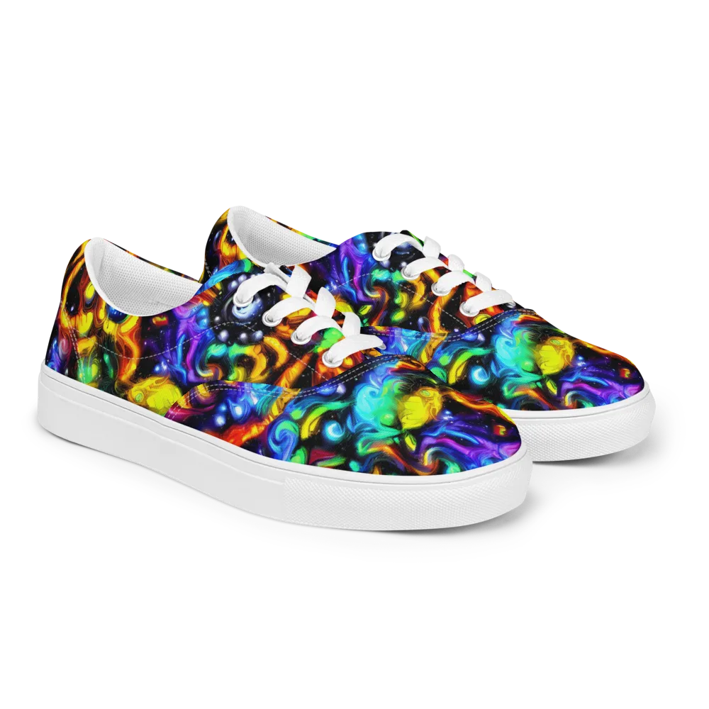 Infinite Colorstorm on Men's Lace-Up Canvas Shoes — Right Front