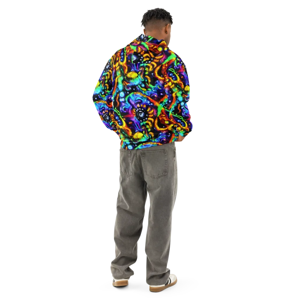 Infinite Colorstorm on Cotton Hoodie — Back
