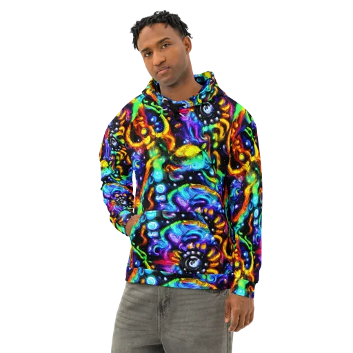 Infinite Colorstorm on a Cotton Hoodie