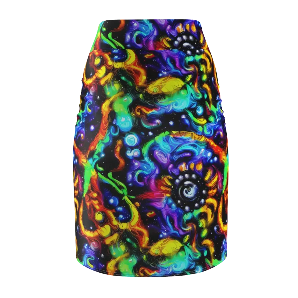 Infinite Colorstorm on Pencil Skirt — Back