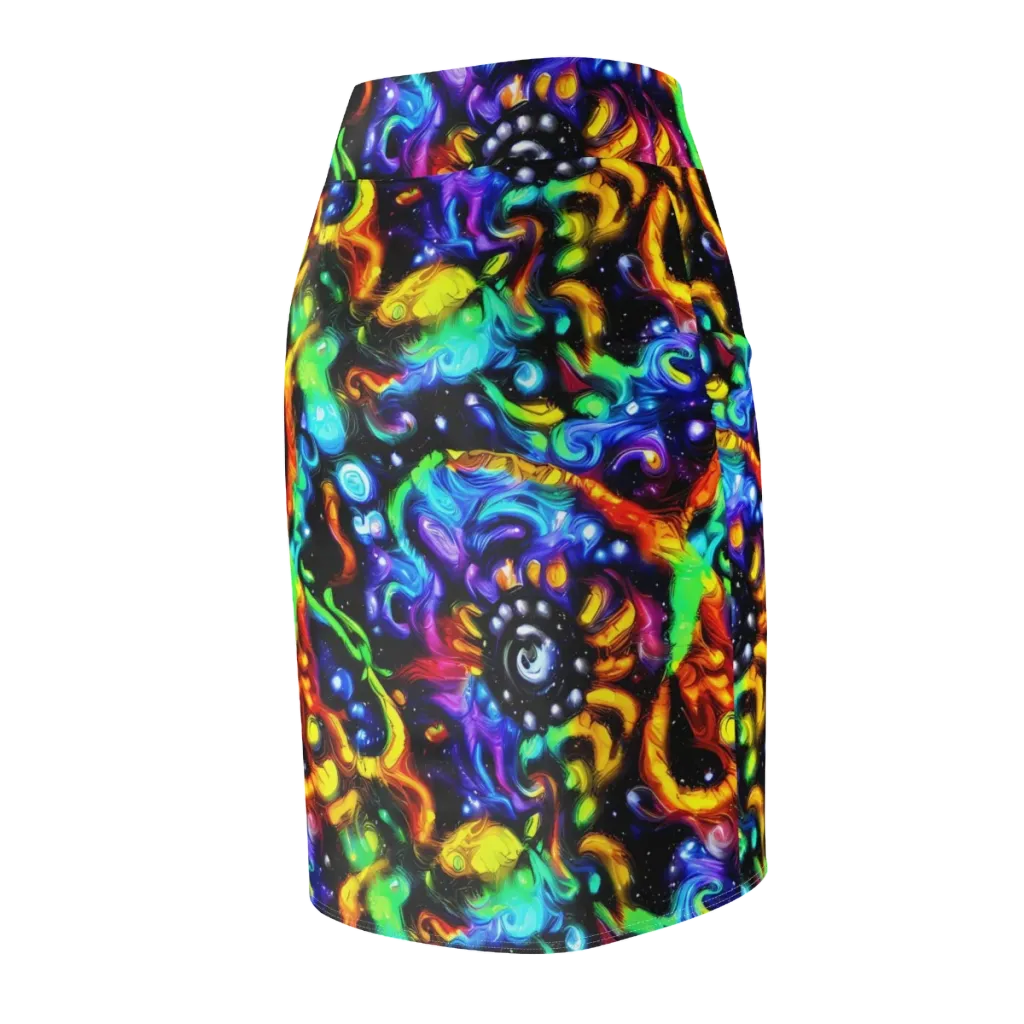 Infinite Colorstorm on Pencil Skirt — Back Side