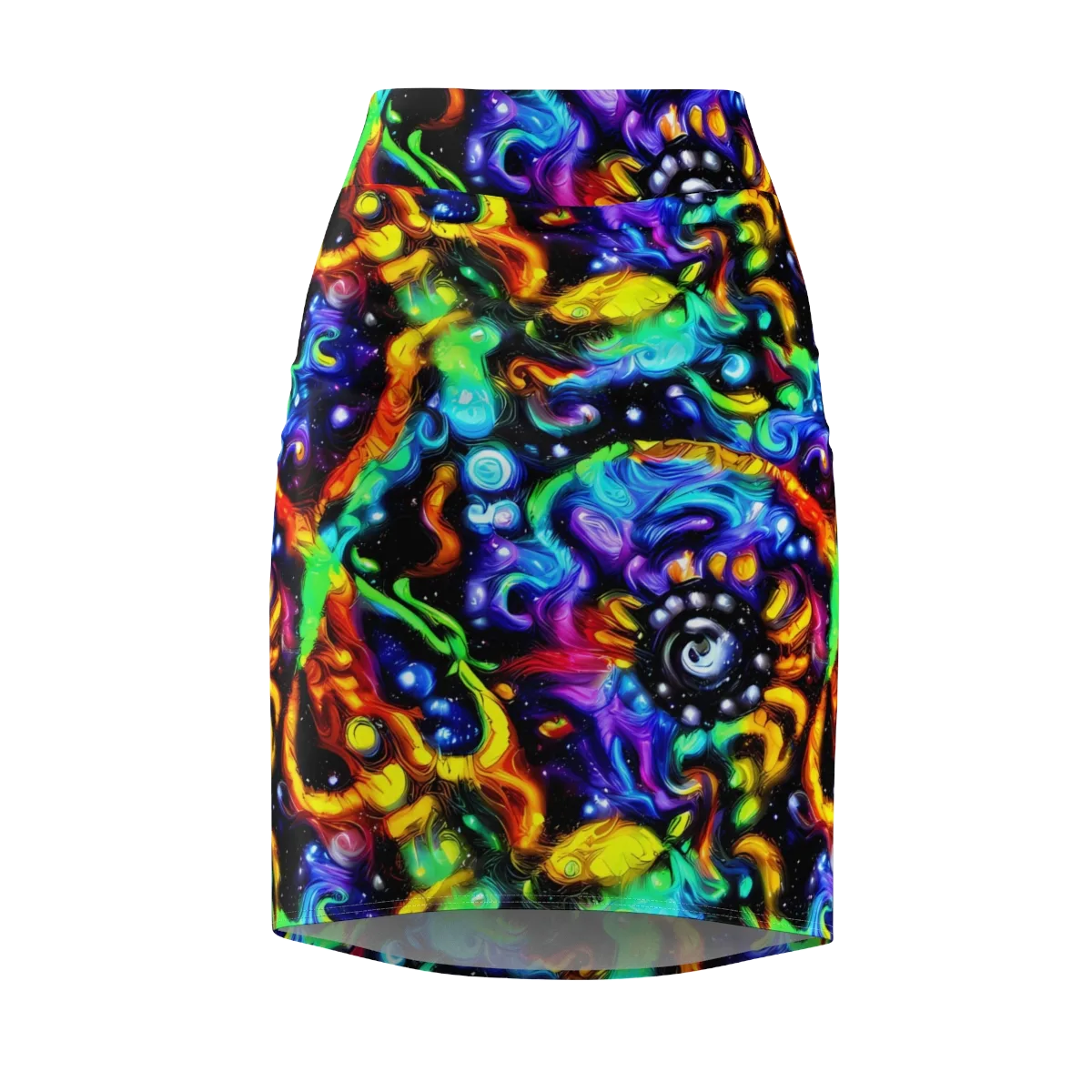 Infinite Colorstorm on Pencil Skirt — Front