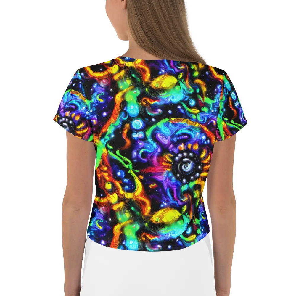 Infinite Colorstorm on Crop Tee — Back