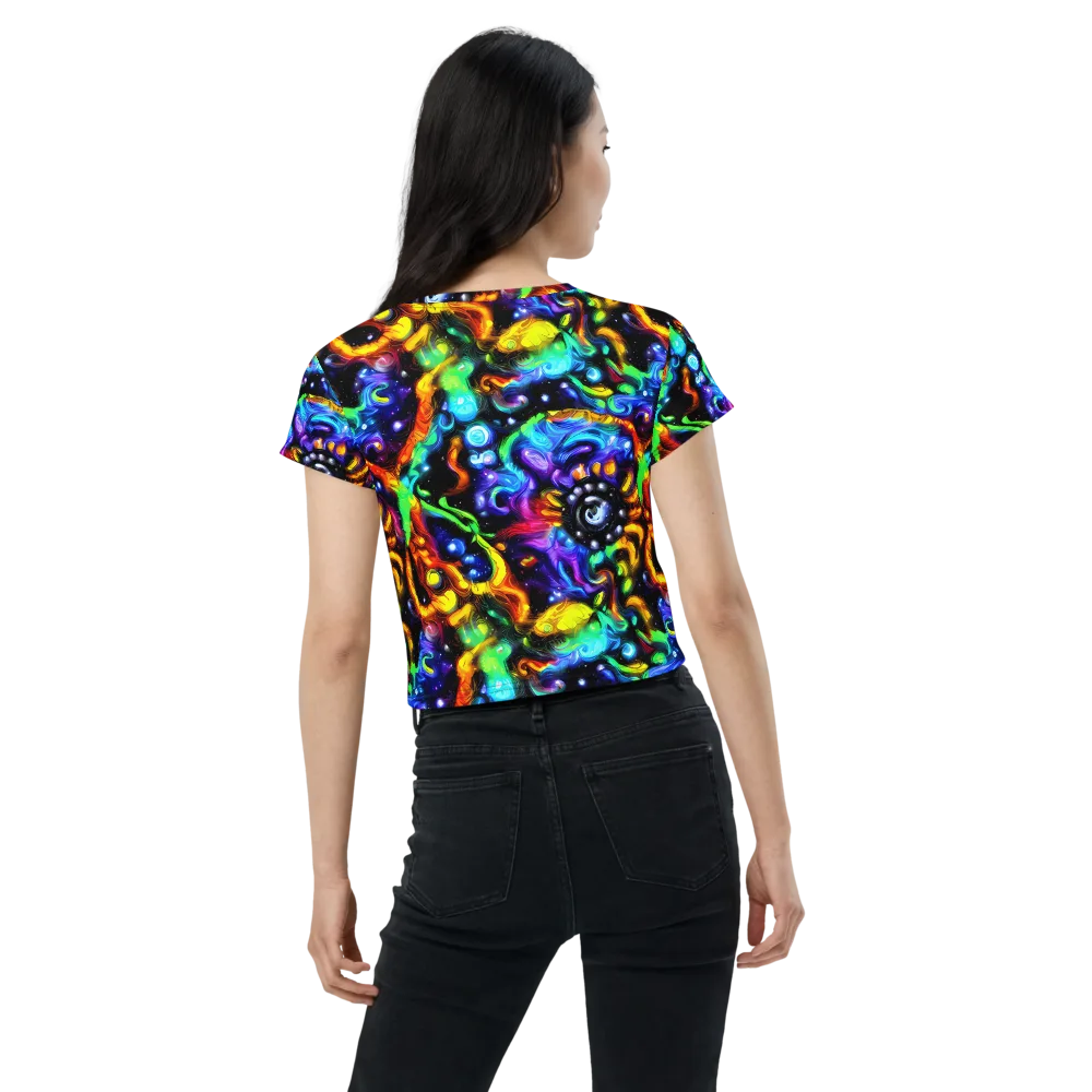 Infinite Colorstorm on Crop Tee — Back