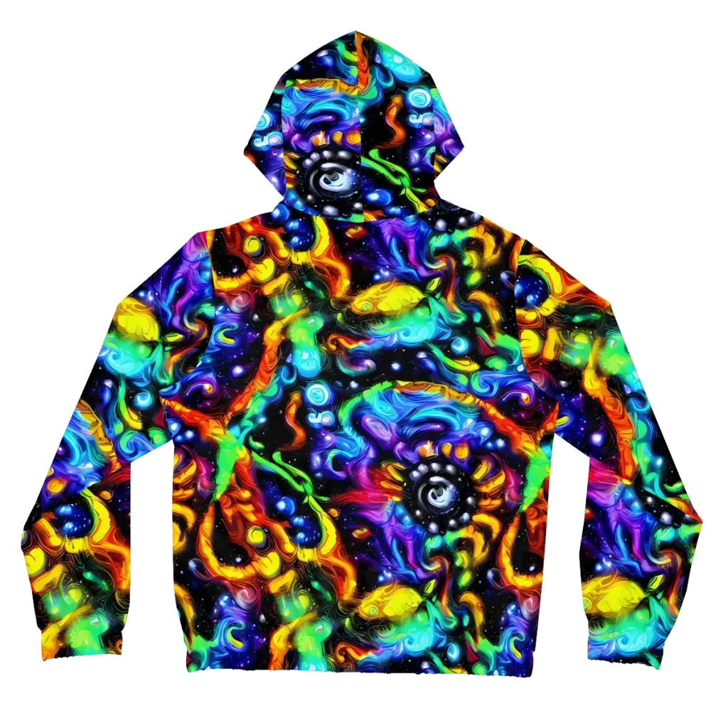Infinite Colorstorm on Women's Full-Zip Hoodie — Back